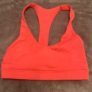 Lululemon Coral Sports Bra with Mesh Detail